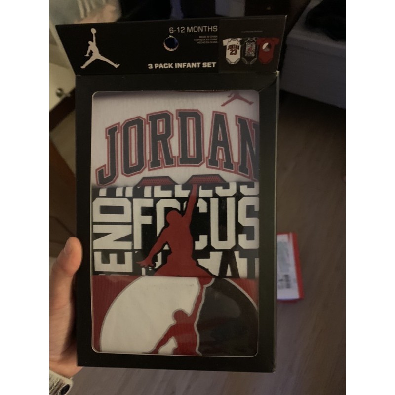 Jordan 喬丹三件包屁衣禮盒 全新