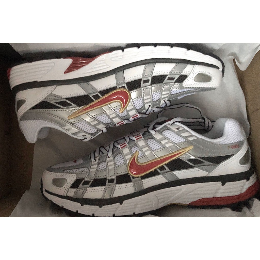 nike p 6000 white red