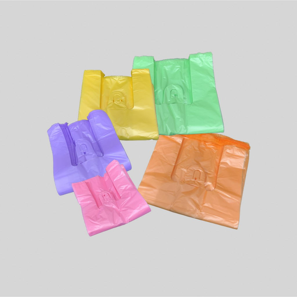含稅蝦皮電子發票 背心袋 彩色袋 塑膠袋 手提袋 粉紫黃綠橘/4兩6兩半斤1斤2斤/餐飲外帶用/提袋