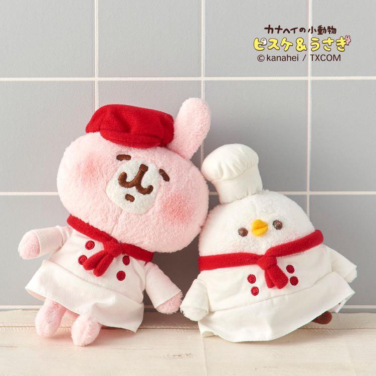 卡娜赫拉 廚師系列 娃娃 兔兔 P助 日本 期間限定 卡娜赫拉的小動物 玩偶 填充玩具 KANAHEI 廚師