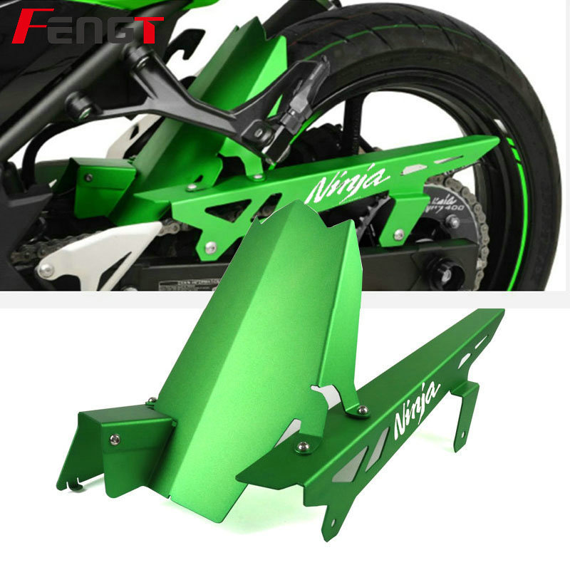 【免运】適用川崎 Ninja400 忍者400 Z400 改裝後沙板 後擋泥板 帶鏈條蓋 鏈盒罩 鏈條保護盒 保護蓋