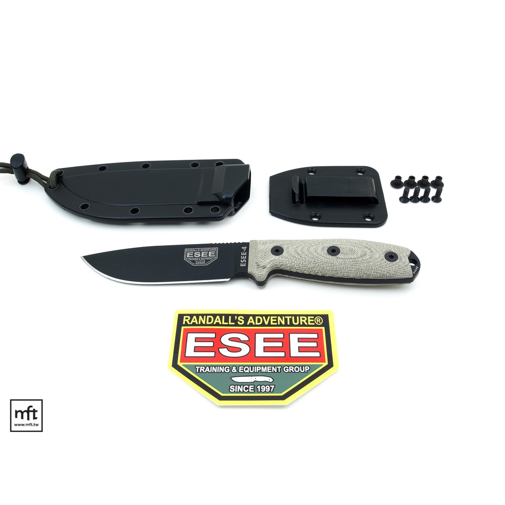 MFT 美國 ESEE Model 4 3D 1095 Carbon Steel 碳鋼 直刀 Bushcraft