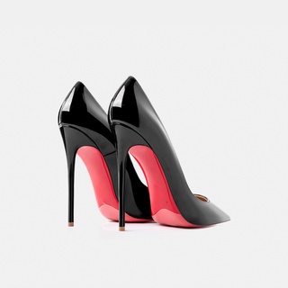 Image of thu nhỏ 女式紅色閃亮底高跟鞋品牌高跟鞋 8 厘米 10 厘米 12 厘米性感派對尖頭婚鞋淺口單鞋 #2
