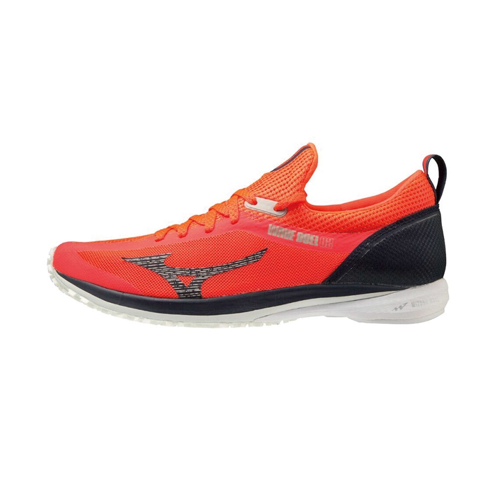 Mizuno 美津濃 WAVE DUEL 2 男子 路跑鞋 一般型 寬楦 耐磨 - 紅 - U1GD207073
