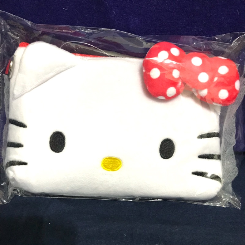 Hello kitty 造型絨毛手機觸控包 正版授權 內含揹帶 帶子 化妝包 零錢包