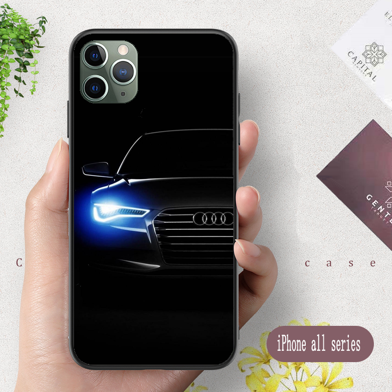 Iphone 12 11 Xs Max Xr X 11 Pro 7 8 6 6s Plus有機玻璃套奧迪徽標手機殼 蝦皮購物