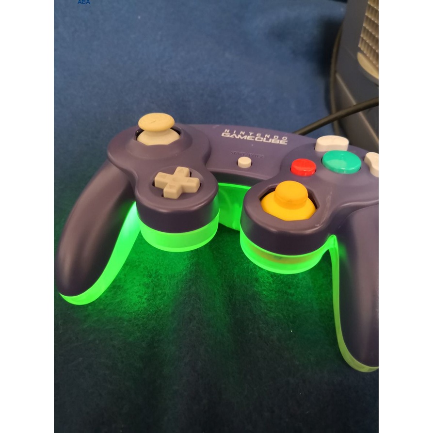 Gamecube GC 原廠半透明手把 加裝振動感應 LED