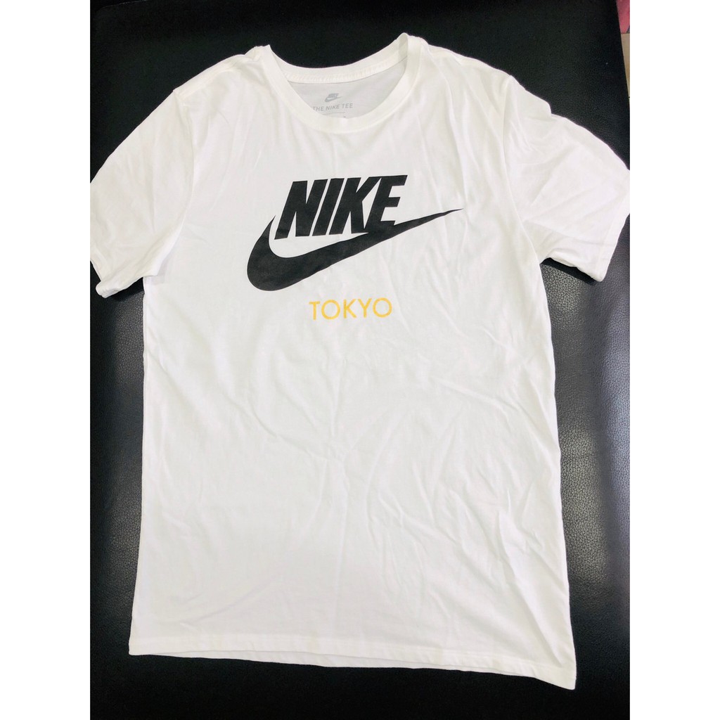 Nike 圓領 棉 短T 白色 Tokyo 東京限定款 M號