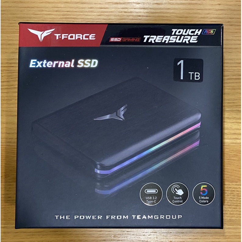 十銓 T-FORCE TREASURE TOUCH RGB SSD 1TB 觸控燈效 外接式固態硬碟