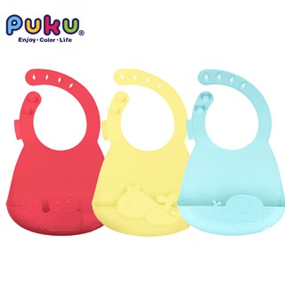 藍色企鵝 PUKU 果凍Q造型矽膠圍兜(3款可選)