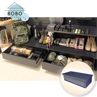 【撥撥的架子】 洞洞板抽屜 收納 槽板抽屜 臺灣現貨 全新 洞洞板架配件 鐵製 耐重 24H出貨 運動用品 收納抽屜
