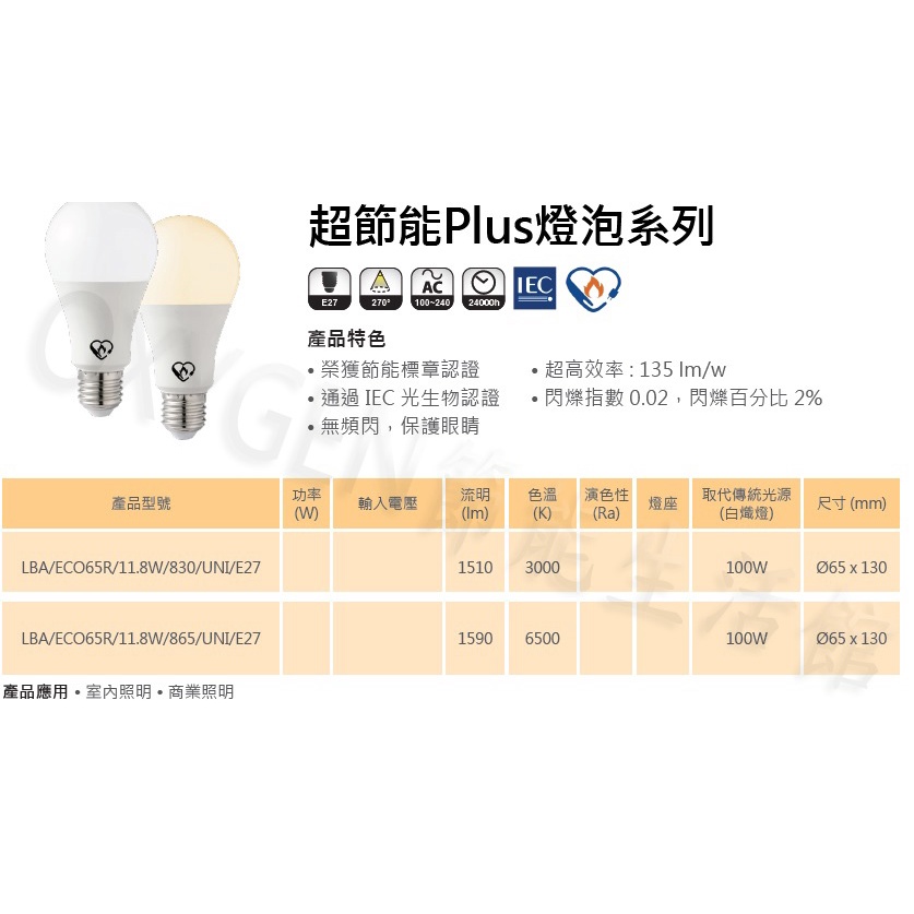 【億光】EVERLIGHT LED 11.8W 球泡 節能標章 全電壓 燈泡 E27 台灣製 超高效 省電