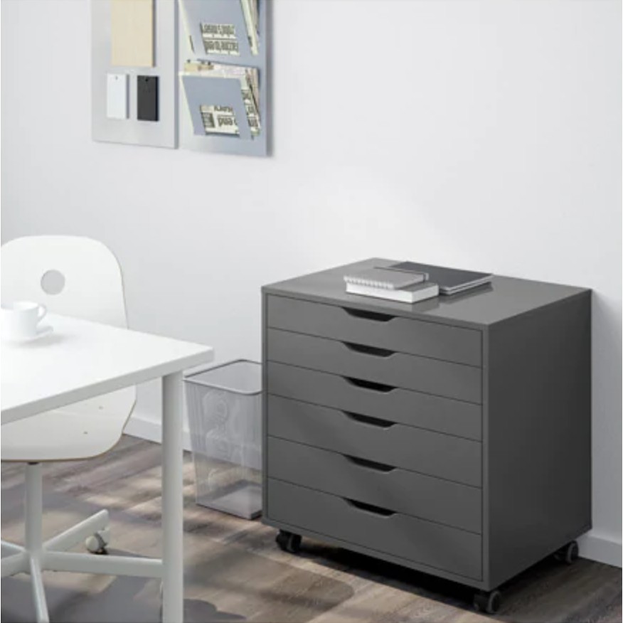 Ikea Alex 附輪腳抽屜櫃灰色803 542 62 美術道具 蝦皮購物