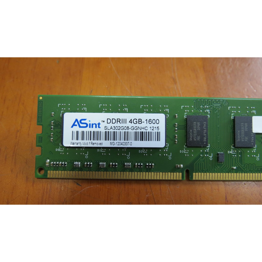 昱聯科技ASint SLA302G08-GGNNG 4GB DDR3-1600桌上型(雙面)記憶體