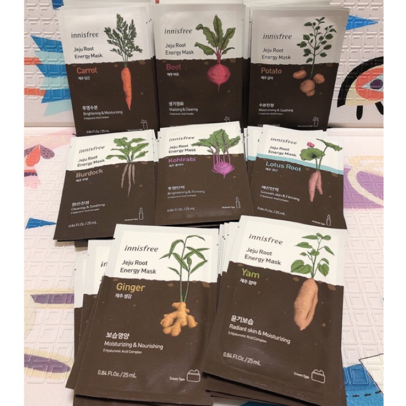 innisfree 悅詩風吟 濟州根莖植萃面膜（甜菜根/紅蘿蔔/馬鈴薯/蓮藕/蕪菁/牛蒡/山藥/薑）