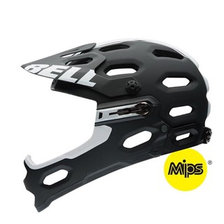 Be單車 Bell Super 2r Mips 安全帽m號消光黑 白紋全地形登山車安全帽可拆式下巴護具 蝦皮購物
