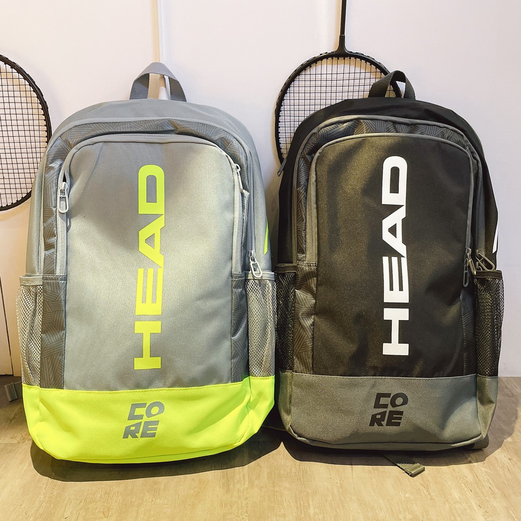 《奧神體育》HEAD 後背包 球拍袋 羽球 網球 運動包 Core Backpack 283421 (綠灰 / 黑)