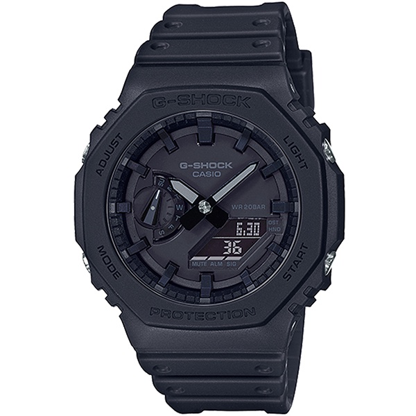 【CASIO】卡西歐 G-SHOCK 八角 雙顯手錶 GA-2100-1A1 台灣卡西歐保固一年