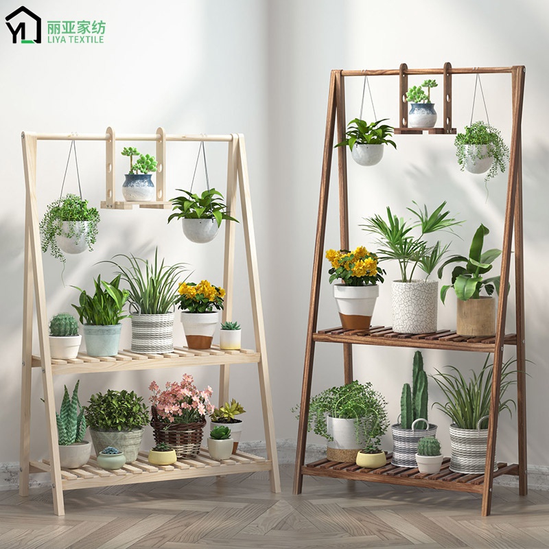 免運花架 花架陽臺花架置物架實木花盆架多層花架室內多肉植物架陽台花架 蝦皮購物