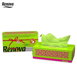 RENOVA葡萄牙進口 彩色抽取式衛生紙 綠色（1盒含80抽）