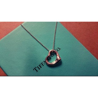 「樂樂」正品 Tiffany&Co. Open Heart 16吋純銀愛心項鍊