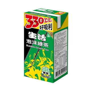 生活 泡沬綠茶[箱購] 330ml x 24【家樂福】