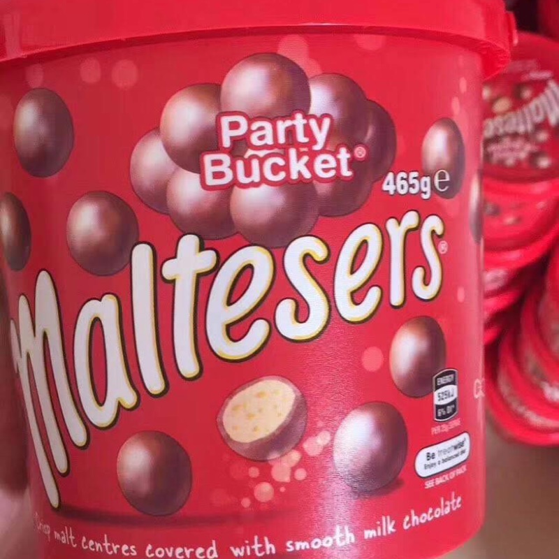 Party Bucket Maltesers  麥提莎巧克力小球 桶裝巧克力小球