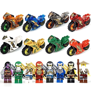 8款一組 Ninjago 旋風忍者 第三方 積木 人偶 帶機車 相容 公仔 相容知名Brand 積木人偶 005681