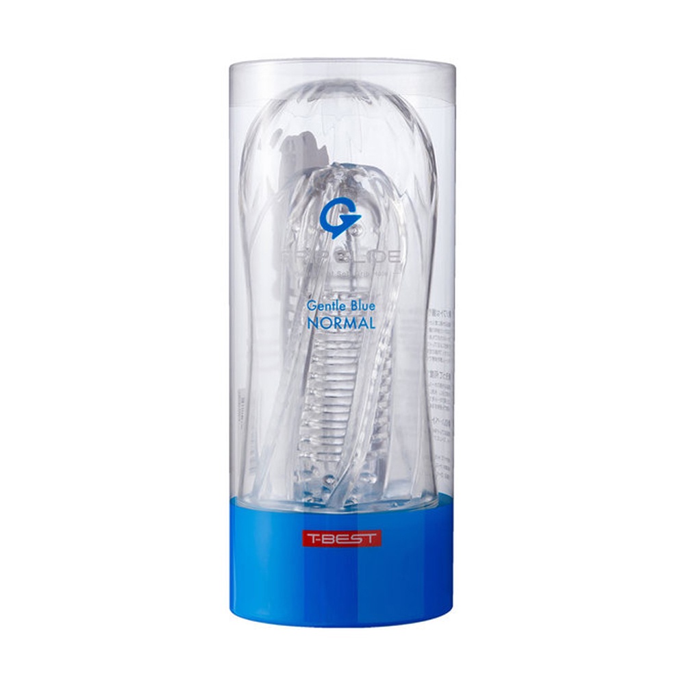 日本T-BEST GRIP GLIDE Gentle可捏的透明飛機杯(柔和藍 普通版)-飛機杯罐 情趣NO1 情趣用品