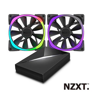 【J.X.P】樂 NZXT恩傑- 系統風扇 Aer RGB系列風扇 - 120 mm(兩顆)+Hue plus燈光控制盒