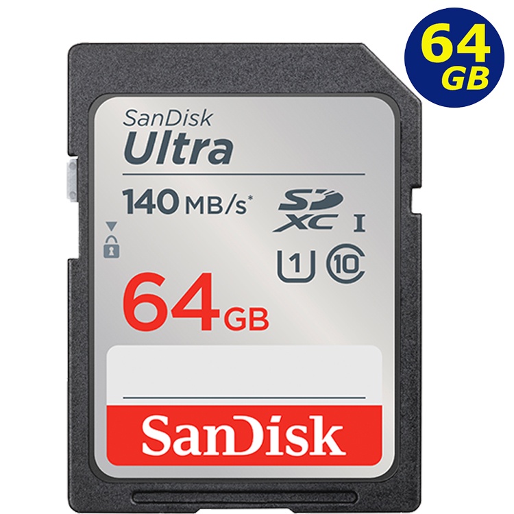 SanDisk 64GB 64G SDXC Ultra 140MB/s SD SDHC UHS C10 相機記憶卡