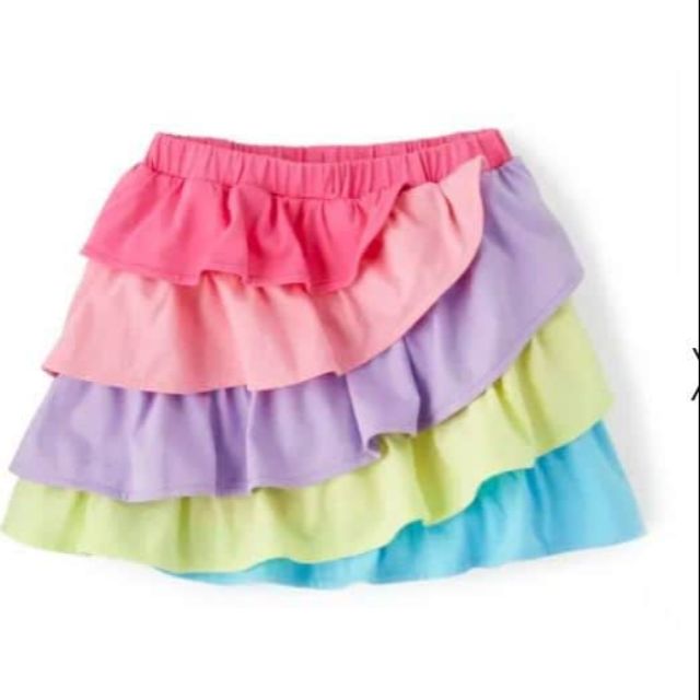 Gymboree層疊彩虹褲裙，尺寸7