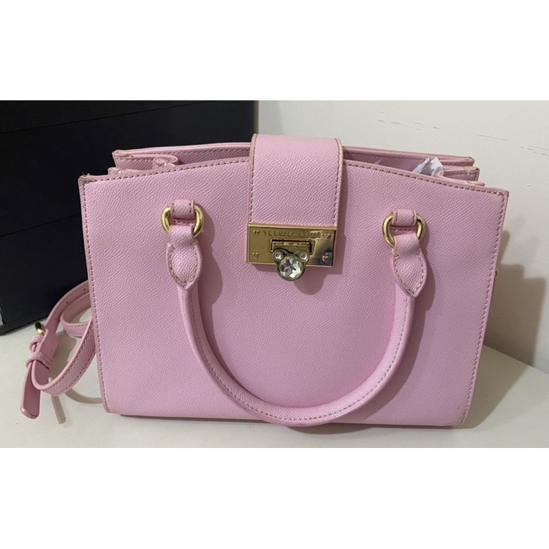 韓國品牌 TEENIE WEENIE粉色手提包 側背包 斜背包(1折價)