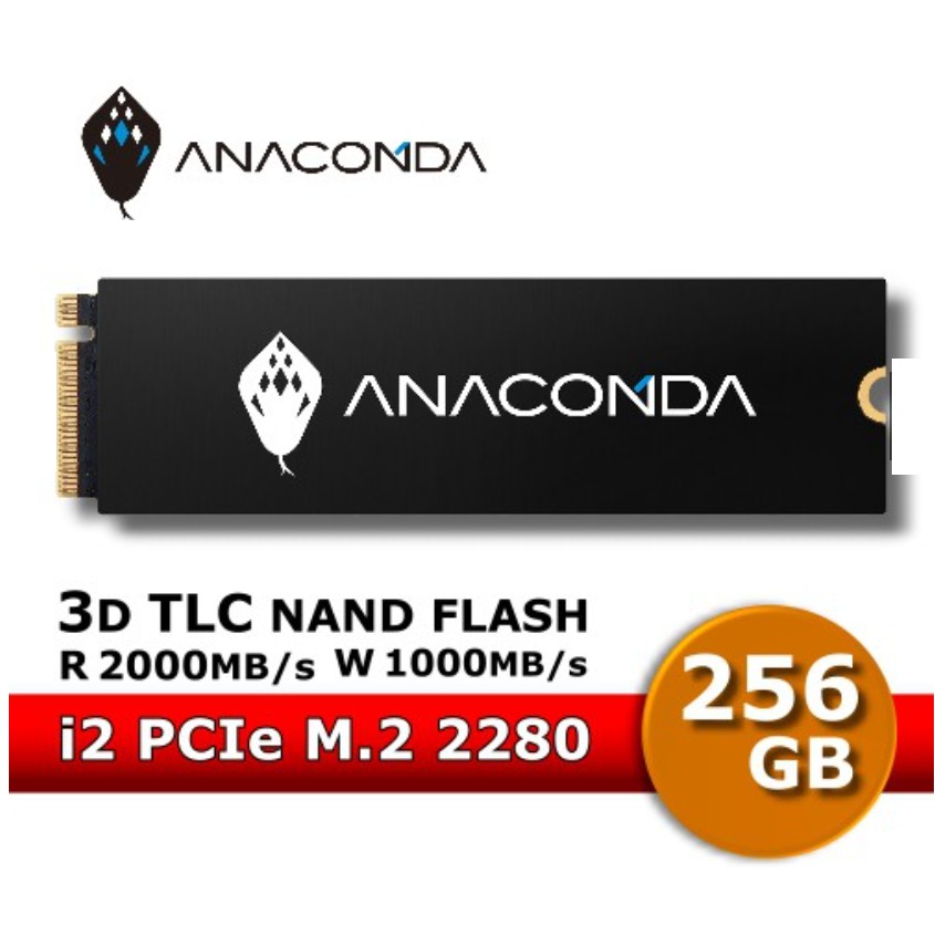 ANACOMDA 巨蟒 I2 256GB M.2 PCIe Gen3x4 NVMe SSD