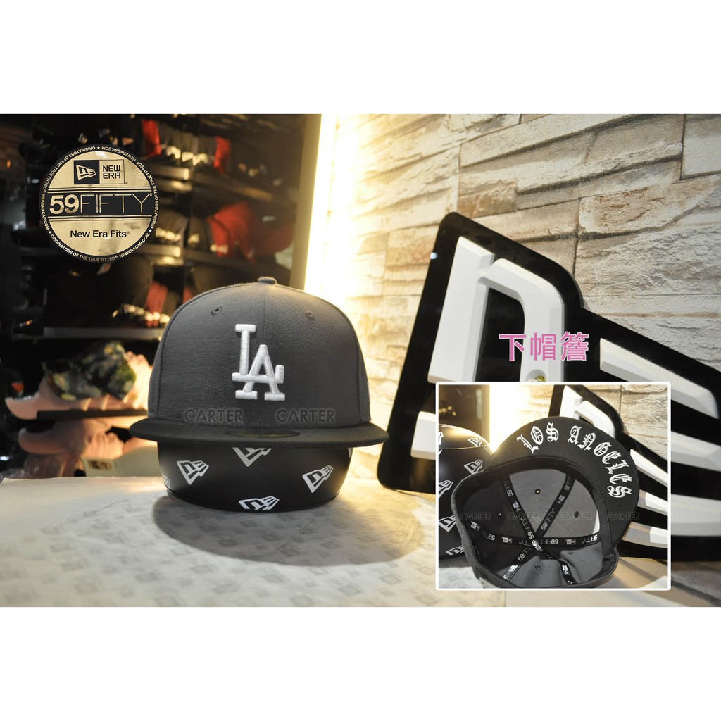 New Era X Mlb La Dodgers Old English 59fifty洛杉磯道奇下帽簷古英語全封棒球帽 蝦皮購物
