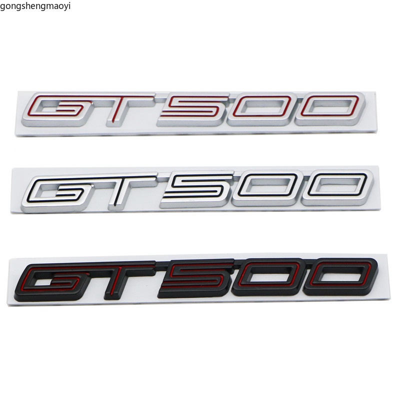 福特野馬 GT 500 汽車後備箱車身標誌徽章貼紙配件的汽車 3D 金屬 GT500 字母貼紙和貼花