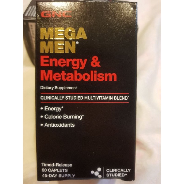 GNC mega men energy &amp; metabolism 90顆