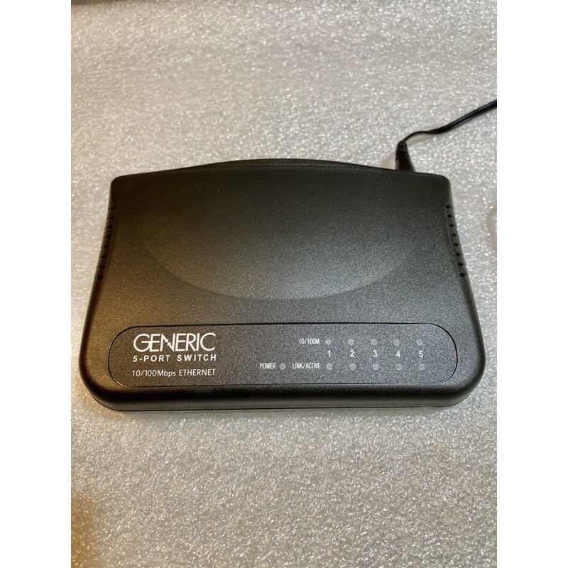 GENERIC 5 port switch 5埠 HUB 網路交換器 10/100Mbps ETHERNET