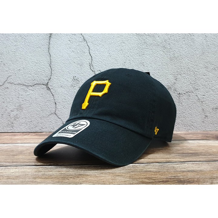 蝦拼殿 47brand MLB匹茲堡海盜隊 LOGO復古布料老帽  棒球帽男生女生都可戴  現貨供應中