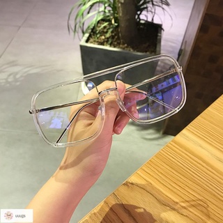 Ahlsen✨眼鏡✨方形復古透明眼鏡框韓版潮無度數女時尚平光鏡近視眼鏡架男防輻射