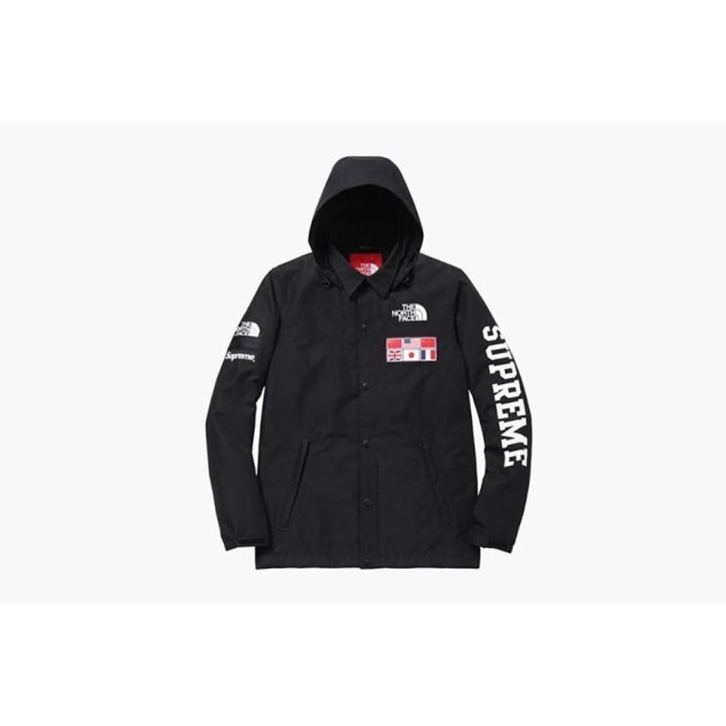 全新 Supreme The North Face Coach Jacket 國旗教練外套 黑M