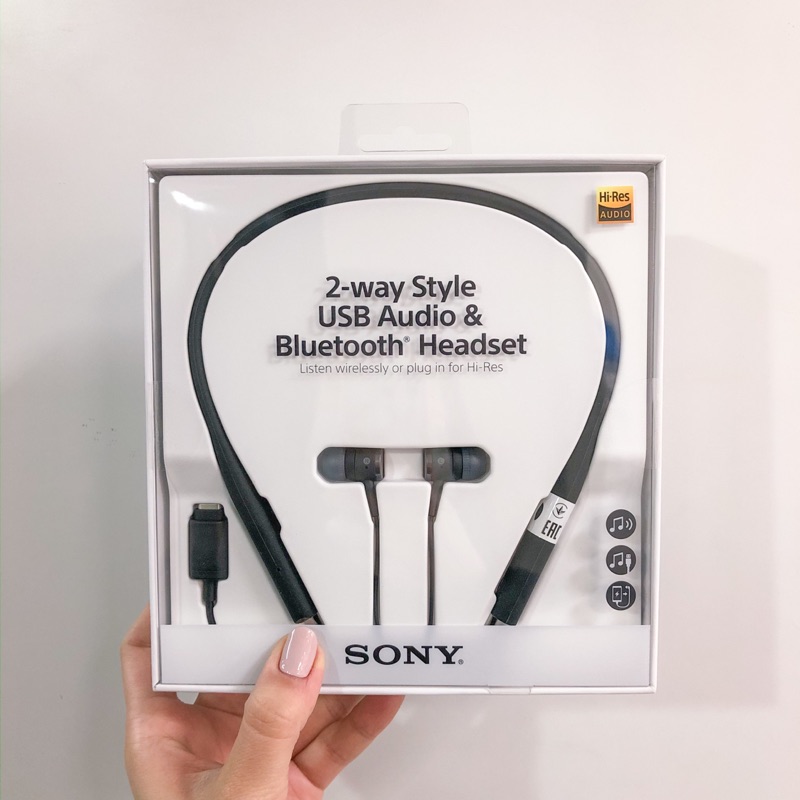 SONY SBH90C 高音質頸掛式藍牙耳機 USB Type-C連接線 黑 原廠 全新未拆