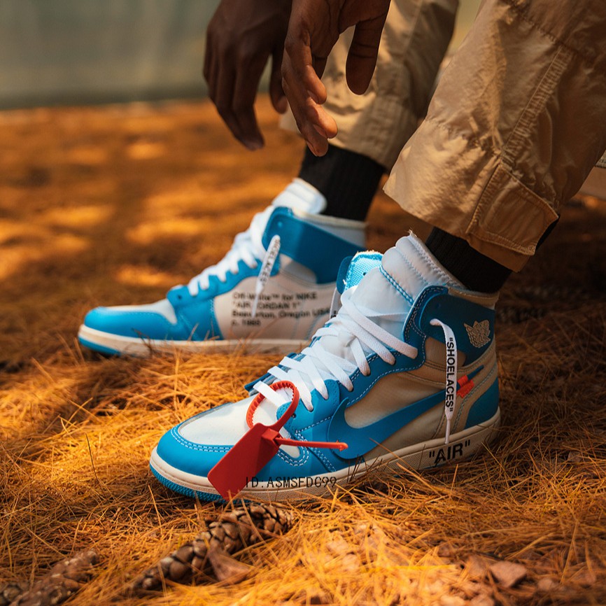 ow x air jordan 1 unc