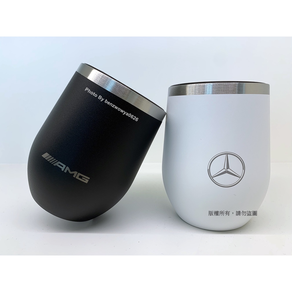 &lt;&lt;經典商品&gt;&gt;Mercedes-Benz 賓士保溫/保冷 蛋型杯 黑AMG 白MB 原廠 新品 送禮 精品 代購