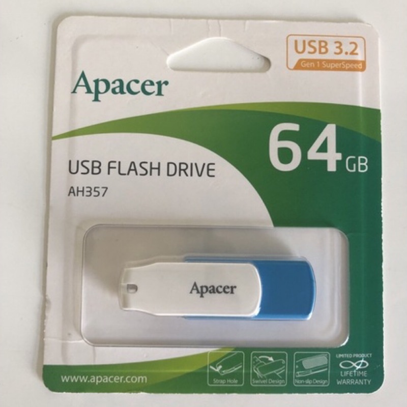 Apacer 宇瞻 64GB AH357 USB3.2隨身碟