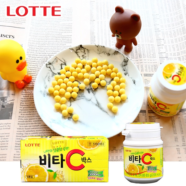 韓國 樂天 LOTTE 維他命C VC 檸檬糖(65g)【雜七摳】