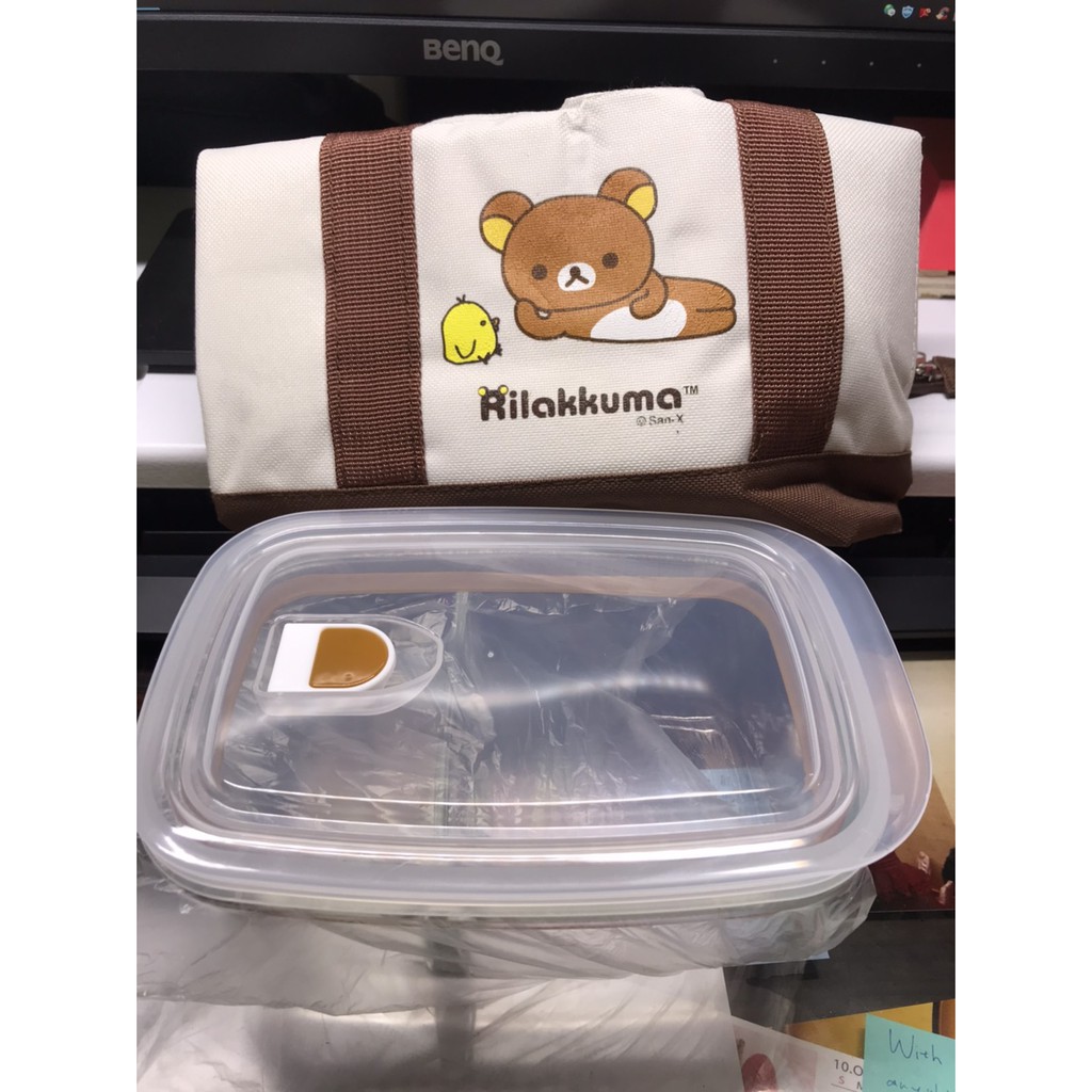 拉拉熊保溫袋+保鮮盒(830ml)