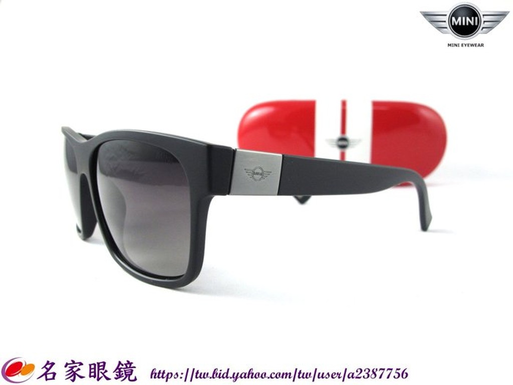 《名家眼鏡》MINI 時尚簡約金屬片LOGO霧黑色偏光太陽眼鏡※免運可議價※A  M38002-171P【台南成大店 】