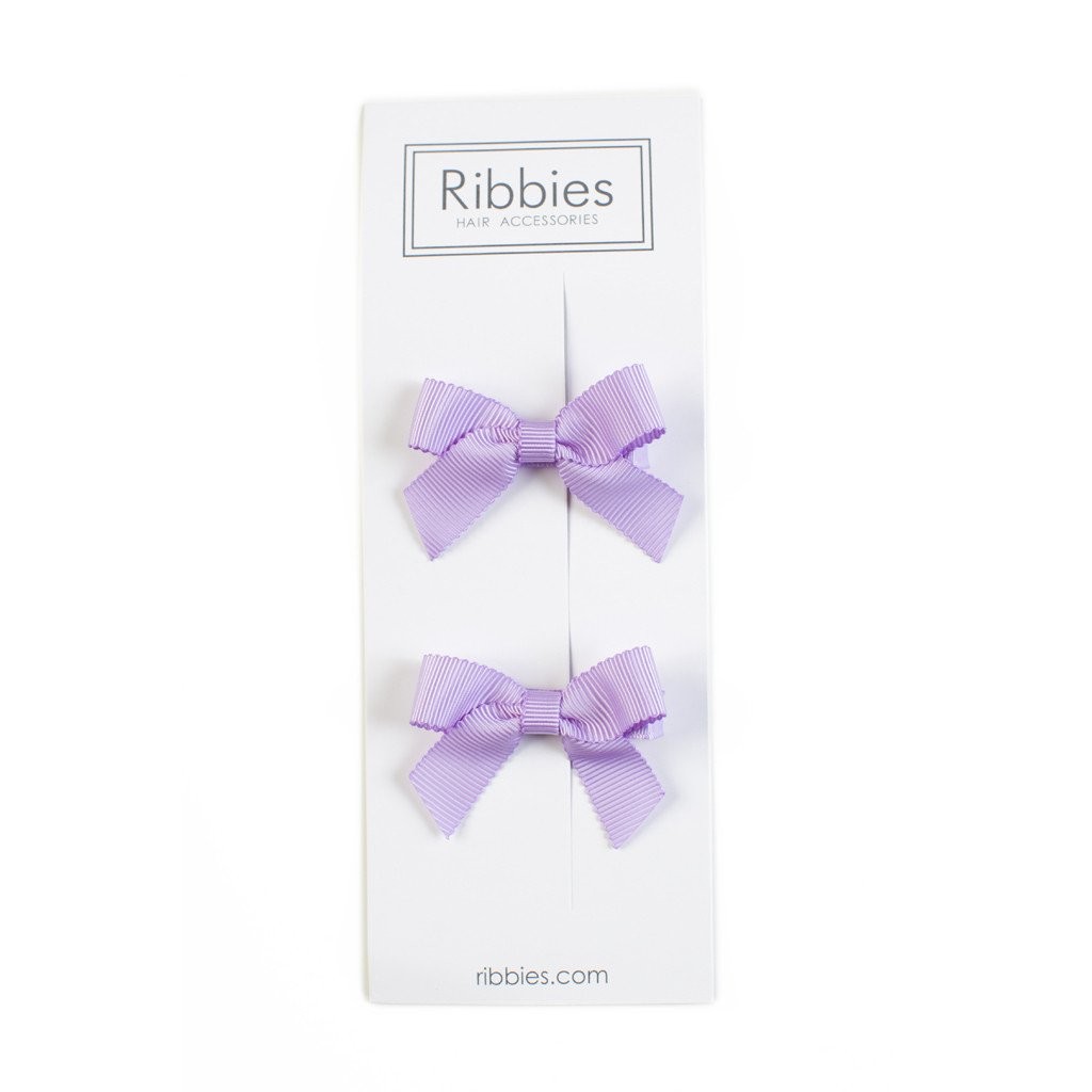 美國 Ribbies Clippies - 經典蝴蝶結2入組 淺紫
