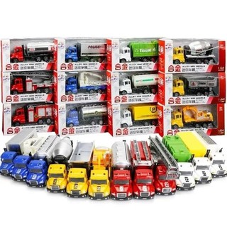 合金車 1:64 工程車 消防車 運輸車 模型玩具